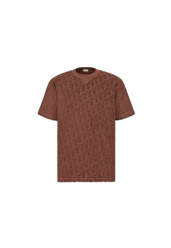 Dior Oblique Relaxed Fit T-shirt Brown Terry Cotton Jacquard