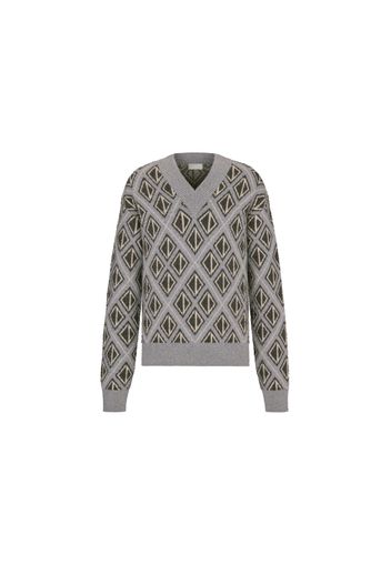 Dior x CACTUS JACK Sweater with CD Diamond Motif Gray