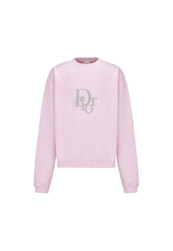 Dior x ERL Oversized Sweatshirt Heathered Pink Cotton Fleece