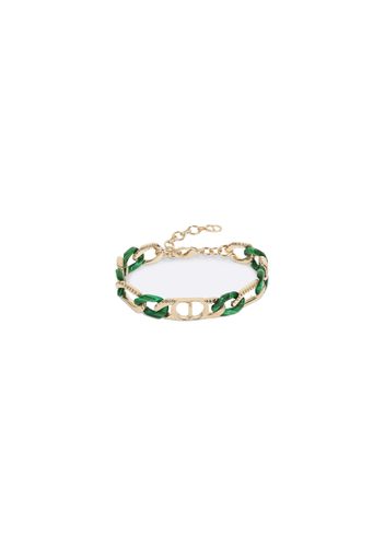 Dior TEARS Chain Link Bracelet Gold/Green