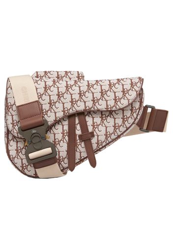 Dior x CACTUS JACK Oblique Jacquard Saddle Bag Coffee Brown