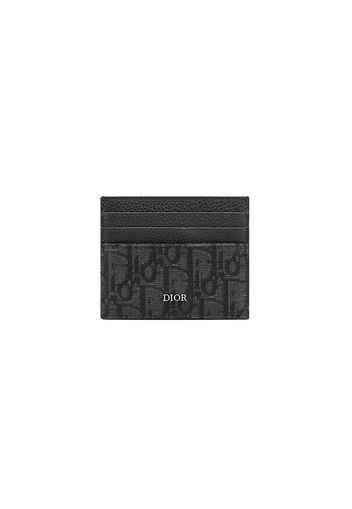 Dior Card Holder (6 Card Slot) Oblique Jacquard Black