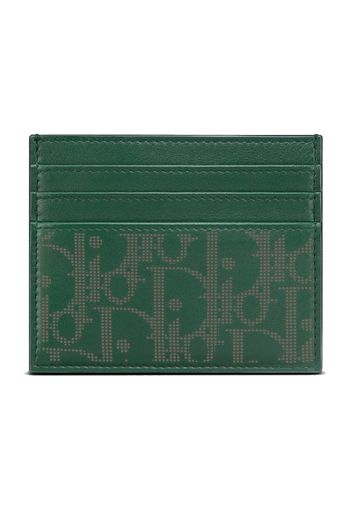 Dior World Tour Card Holder Oblique Galaxy Green