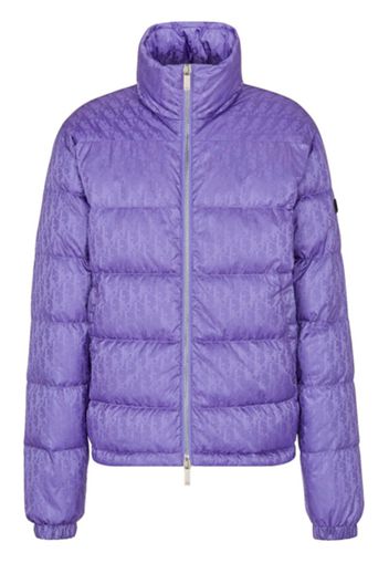 Dior Oblique Down Jacket Purple Nylon Jacquard