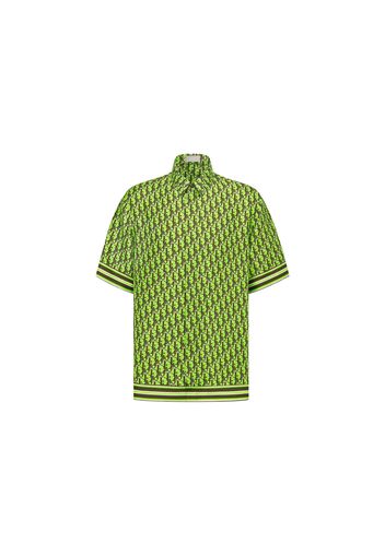 Dior Oblique Pixel Short-Sleeved Shirt Fluorescent Green/Khaki