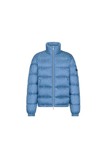 Dior Oblique Down Jacket Light Blue Technical Jacquard