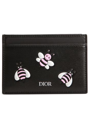 Dior x Kaws Card Holder Pink Bees Black