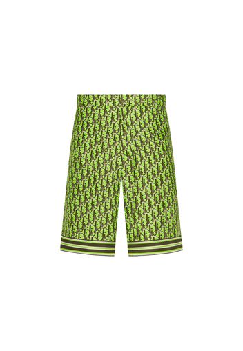 Dior x CACTUS JACK Dior Oblique Pixel Bermuda Shorts Fluorescent Green/Khaki