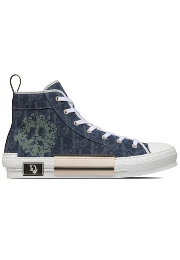 Dior Sneaker B23 High-Top Sneaker Blue Oblique and Peace Sign Dior Tears Denim