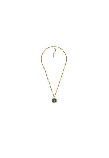 Dior TEARS Pendant Necklace Gold/Malachite