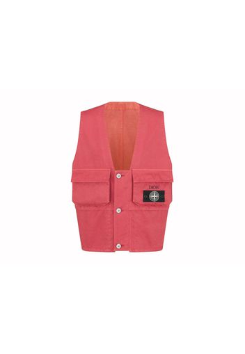 Dior x Stone Island Cotton-Blend Satin Vest Red