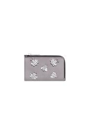 Dior x Kaws Zipped Card and Coin Holder Bee Print Silver