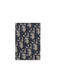 Dior Card Holder Bi-Fold Oblique Jacquard Beige/Black