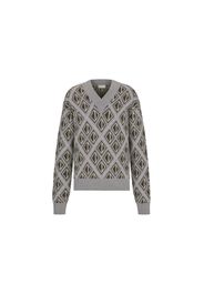 Dior x CACTUS JACK Sweater with CD Diamond Motif Gray