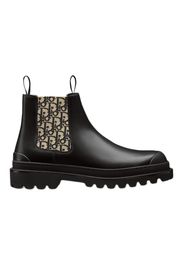 Dior Explorer Chelsea Boot Black Beige Black Dior Oblique Motif