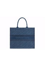 Dior Book Tote Oblique Denim Blue