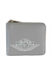 Dior x Jordan Wings Zip Wallet (4 Card Slot) Grey