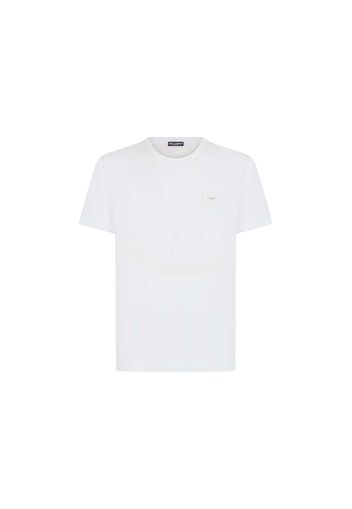 Dolce & Gabbana Cotton Branded Plate T-shirt White