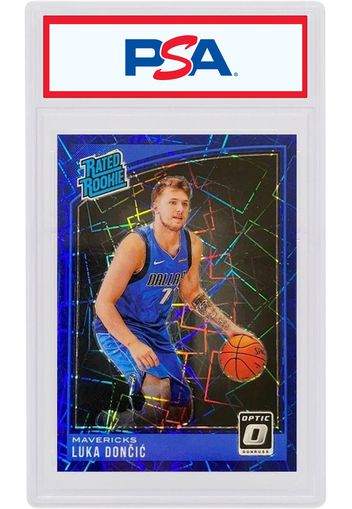 Luka Doncic 2018 Donruss Optic Rookie Blue Velocity #177