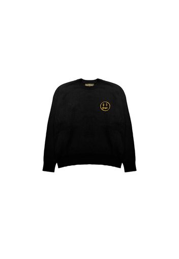 drew house mascot waffle sweater black