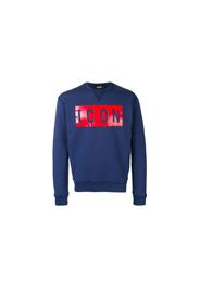 Dsquared2 Icon Box Logo Crewneck Blue/Red