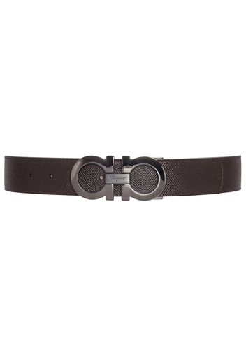 Ferragamo Reversible And Adjustable Gancini Belt Black/Testa di Moro