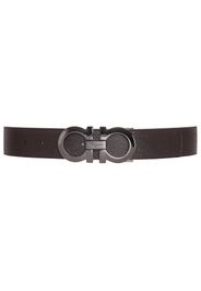 Ferragamo Reversible And Adjustable Gancini Belt Black/Testa di Moro