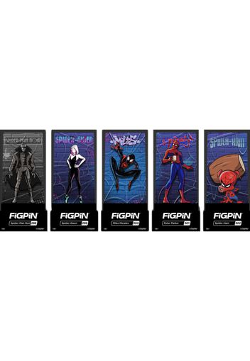 FiGPiN Spiderman Into The Spiderverse Set NYCC 2019 Exclusive Pins #298-302