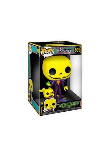 Funko Pop! Disney The Nightmare Before Christmas Black Light Jack Skellington With Zero 10 Inch Figure #809