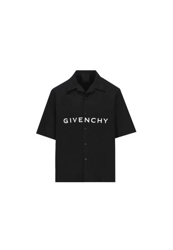 Givenchy Logo Printed Short-Sleeved Shirt Black