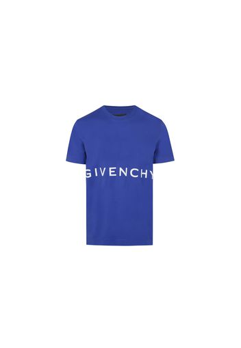 Givenchy Classic Fit Bonded T-Shirt Ocean Blue