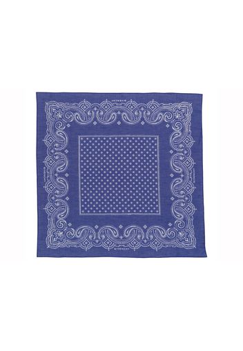 Givenchy Paisley Print Pocket Square Blue