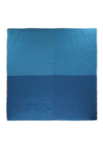 Givenchy Patchwork Silk Blend Shawl Blue