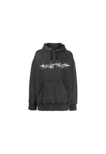 Givenchy Barbed wire Print Hoodie Black