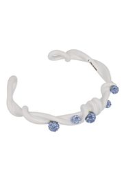 Women's Givenchy Tisted Crystal Embellished Bracelet in Off White