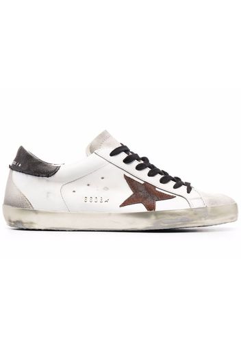 Golden Goose Super-Star White Brown Suede Patch