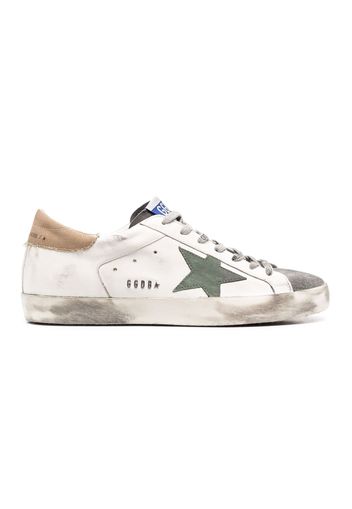 Golden Goose Super-Star White Beige Green