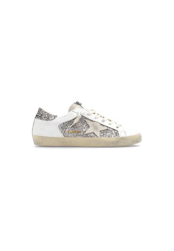 Golden Goose Super-Star White Double Silver Glitter (Women's)