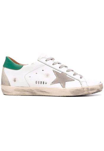 Golden Goose Super-Star White Green Grey Suede Patch (Women's)