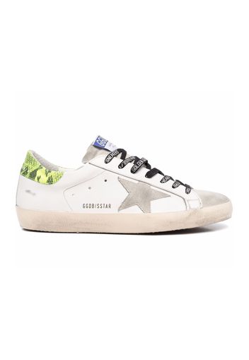 Golden Goose Super-Star White Snake Skin Green