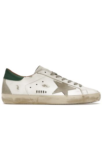 Golden Goose Super-Star White Green Grey Suede Patch