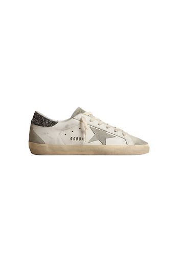 Golden Goose Super-Star White Dark Grey Glitter (Women's)