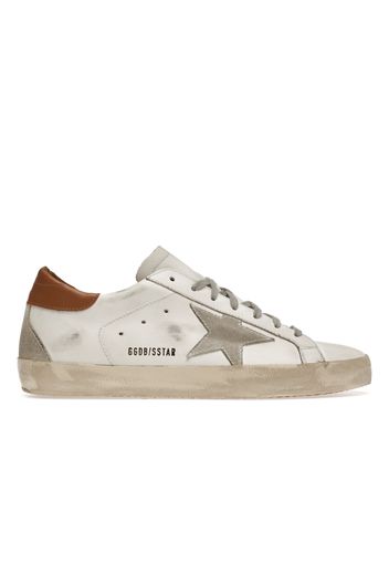 Golden Goose Super-Star White Vacchetta Tan Grey Suede Patch