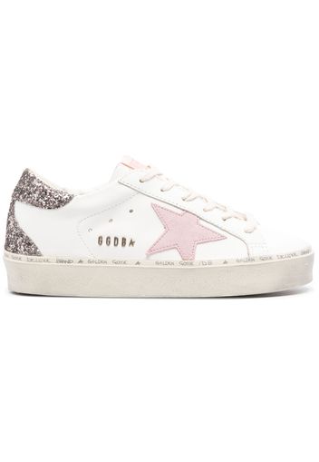 Golden Goose Hi Star White Antique Pink Glitter (Women's)