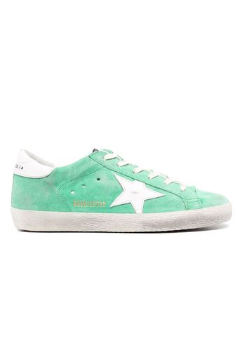 Golden Goose Super Star Suede Aquamarine White (Women's)