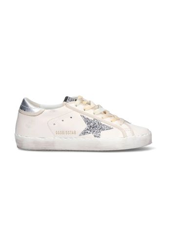 Golden Goose Super-Star White Silver Glitter (Women's)