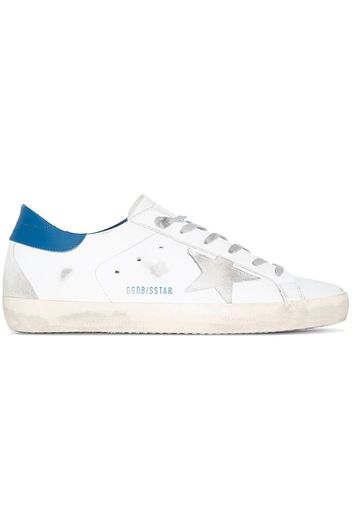 Golden Goose Super-Star White Royal Blue Grey Suede Patch (Women's)