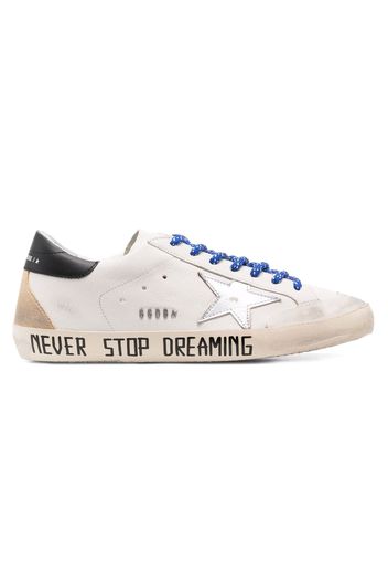 Golden Goose Super Star Never Stop Dreaming White Black Silver-tone