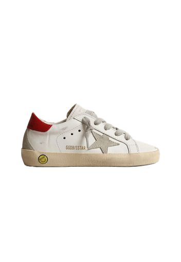 Golden Goose Super-Star White Red Grey Suede Star (Young)