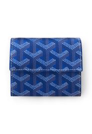 Goyard Monnaie Marigny Card Coin Wallet Goyardine Blue